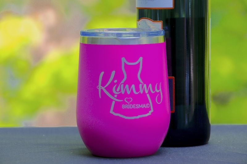 Personalized Wine Tumbler, 12 oz. Insulated Metal