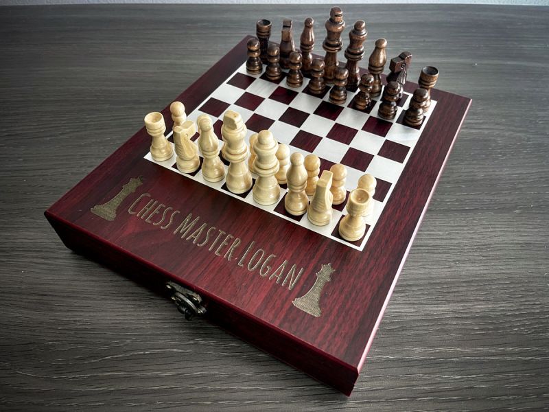 Personalized Chess Set, Travel Size