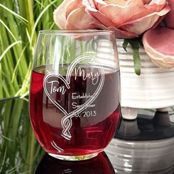 Personalized Stemless Wine Glass, 20.5 oz.