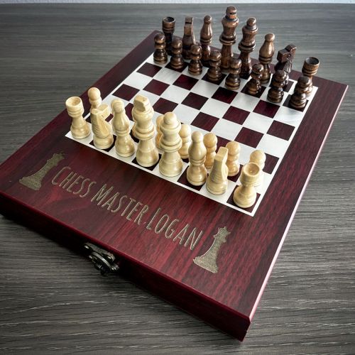 Personalized Chess Set, Travel Size