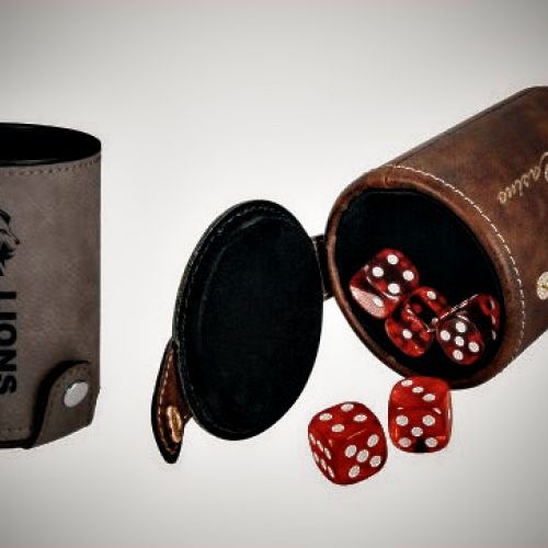 Personalized Dice Cup with 5 Dice