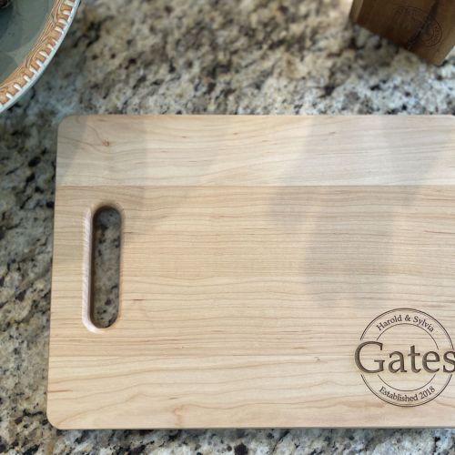 Personalized Cutting Board, Maple, 11-1/2” x 8-3/4” x 1” thick