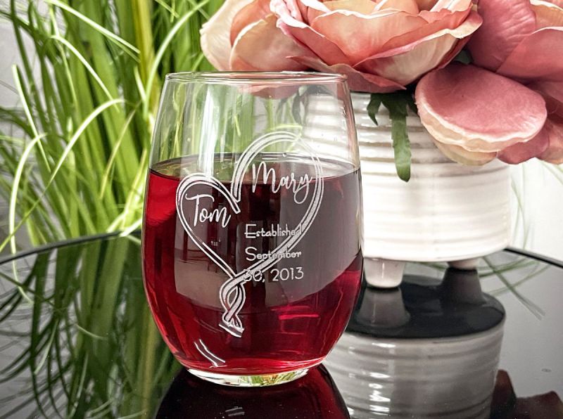 Personalized Stemless Wine Glass, 20.5 oz.