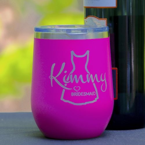 Personalized Wine Tumbler, 12 oz. Insulated Metal