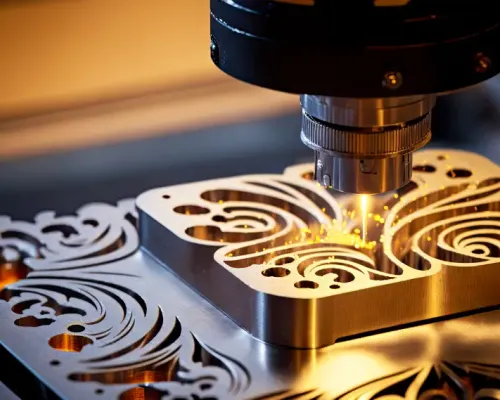 Laser Engraved Gold Metal